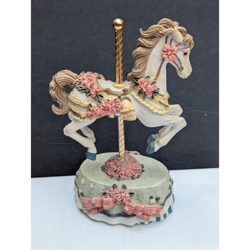 Heritage House Melodies County Fair Collection Carousel Horse Try To Remember